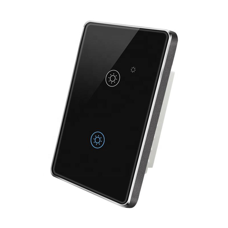 2023 New Luxury Tempered Glass Aluminum Frame Tuya WiFi Smart Switch Zigbee Smart Light Wall Switch