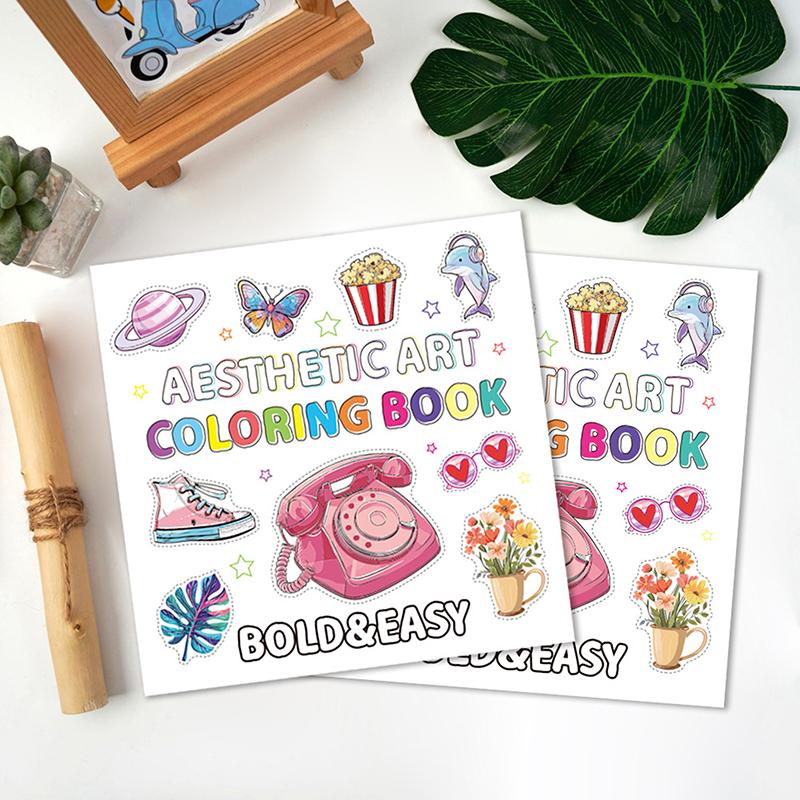 Cartoon Mini Food Omalovánky Omalovánky Montessori Vzdělávací hračka Graffiti Kniha Kreativní Zajímavá náplň Dárky k omalovánkám