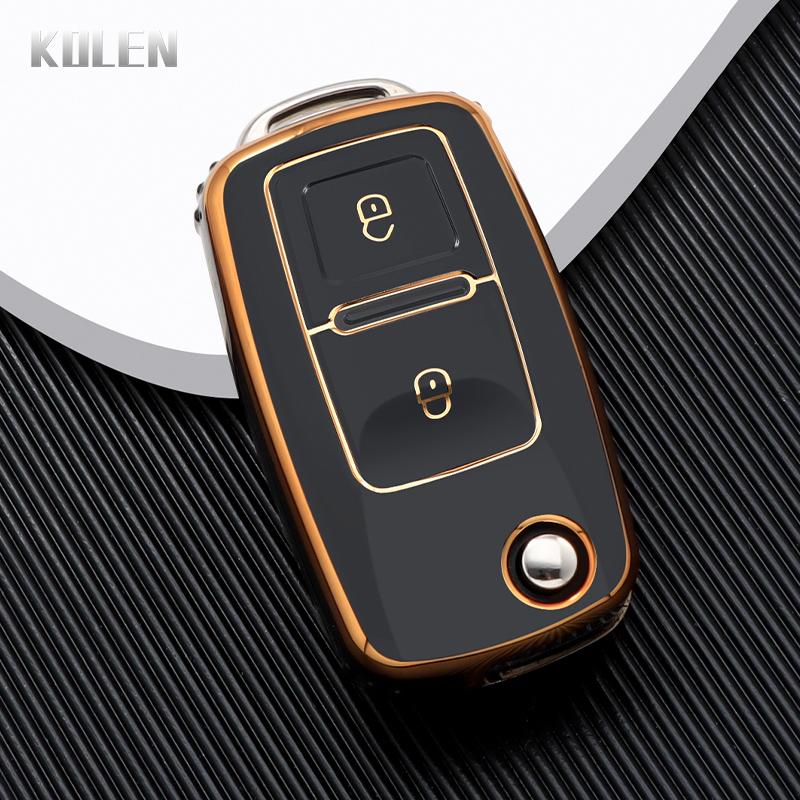 Tpu Car Key Case Cover Shell Fob For Volkswagen Vw Polo Golf Passat Tiguan Beetle Caddy T5 Up Eos Skoda Octavia Seat Leon Altea