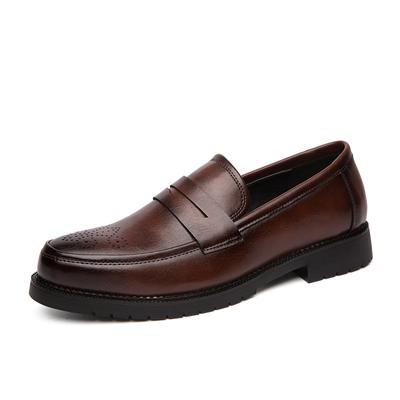 Moda Modne Brytyjskie Męskie Modne Buty Klasyczne Brązowe Męskie Niskie Mokasyny Wszechstronne Buty do Pracy i na Co Dzień Eleganckie Buty do Pracy