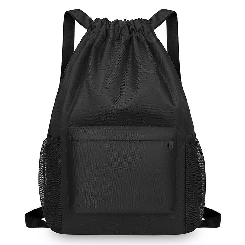 1Pc Outdoor Swimming Fitness Training Bag Solid Color Simple Lightweight Travel Backpack Leisure Lightweight Sports Basketball Bundle Mouth Bag