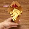 M-20 Stück Einweg-Pommes-Papierbecher Kraftpapier Frittier-Charcuterie-Becher Snack-Dessert Cake Popcorn Party DIY Backzubehör