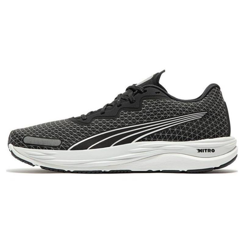 PUMA Velocity Nitro 2 Wtr Fabric Training Running Shoes Men Black White 376917-01 40.5
