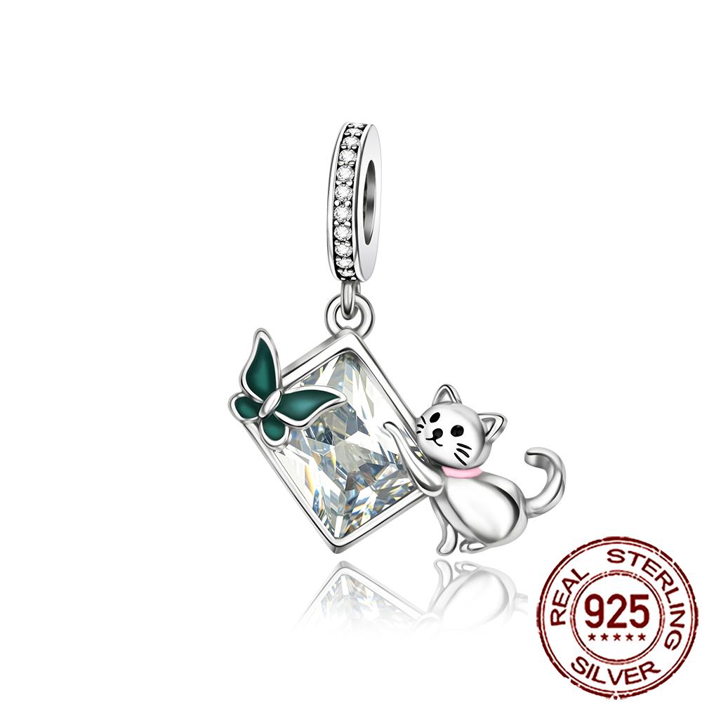 New Charms Copper Seahorse Fish Dog Cat Charm Beads Fit Snake Chain Bracelet Necklace Women Diy Jewelry