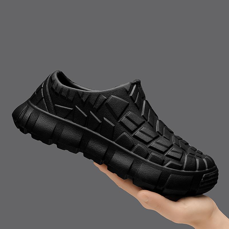 Fashionable waterproof shoes outdoor wear anti slip casual shoes thick soled wear-resistant thick soled kitchen work shoes men