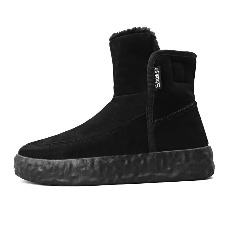 

Мужские цветные зимние ботинки, зимние бархатные теплые хлопковые однотонные мужские ботинки для прогулок на открытом воздухе, размер 39-44, Zapatos Hombre 39