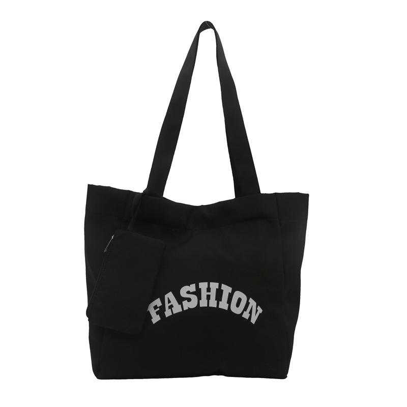 Women's Large Capacity Canvas Tote - 2024 New Fashion, Casual Single Shoulder Bag for Students and Commuting