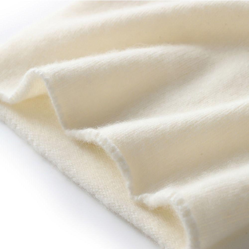 Fashion Cashmere Cashmere Knitted Hat Solid Color Unisex Winter Warm Cap Rolled Edge Beanie Hat