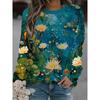 Dandelion Sweatshirt Cute Cat Flower 3D Printed Women's Casual Fashion Hooded Sweatshirt Long Sleeved Women's Pullover Top Women's Clothing