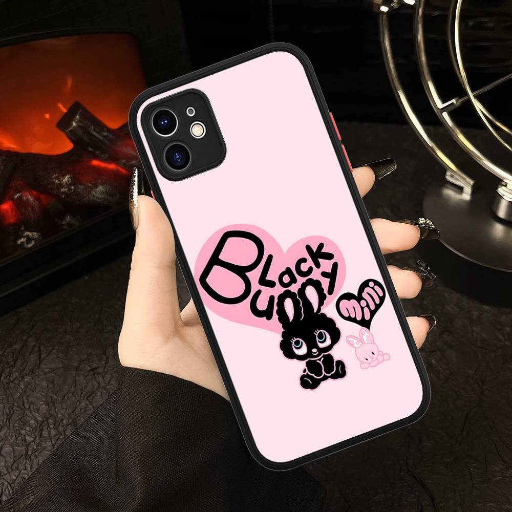 Cute Cartoon Esthers Bunny For IPhone 15 16 Pro Max 11 12 13 14 XS XR X Plus 16E Matte Translucent Phone Cover