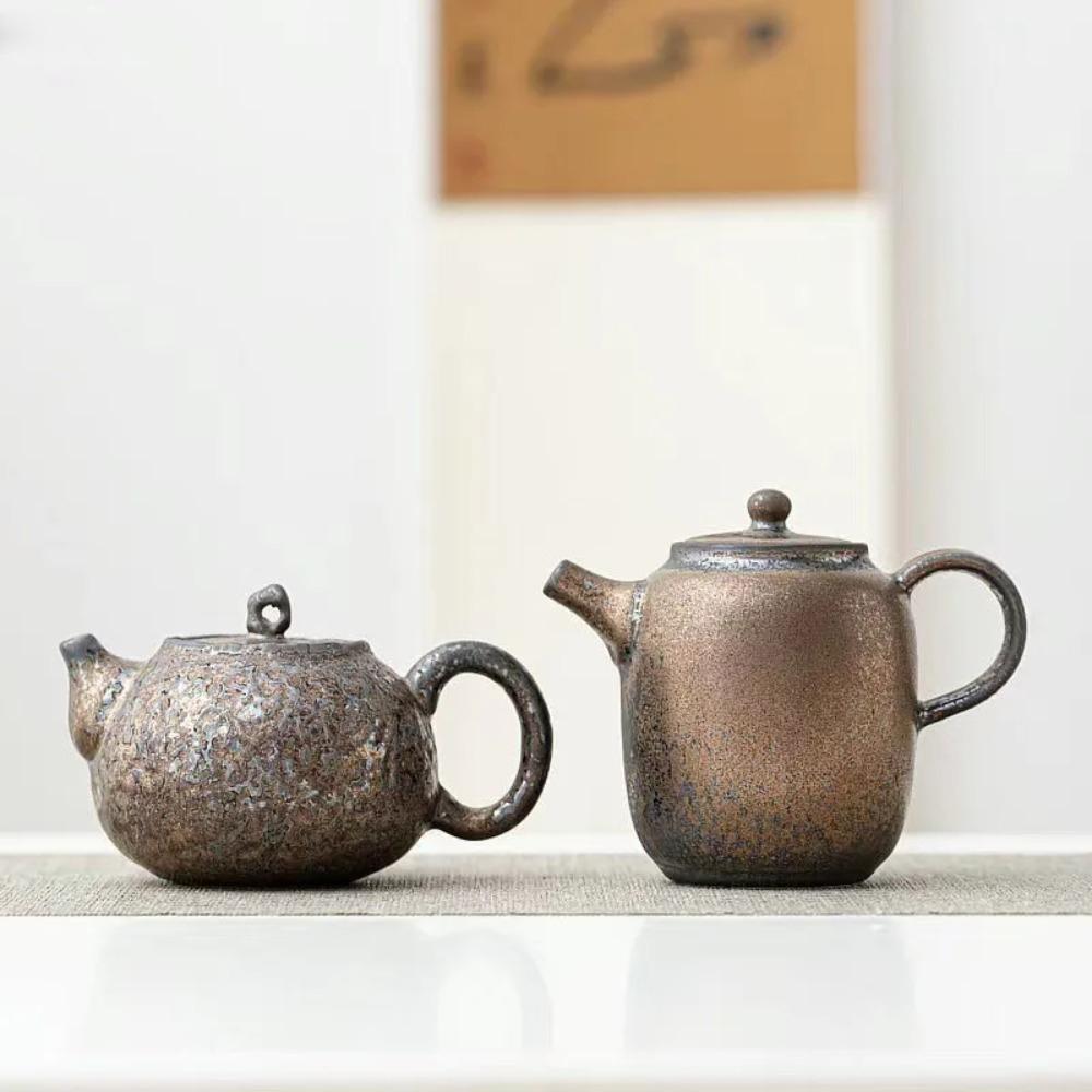 Creative Oxidized Glazed Ceramic Teapot Home Tea Utensils Vintage Home Teacups Teapot Table Ornaments Birthday Gifts Home Decor