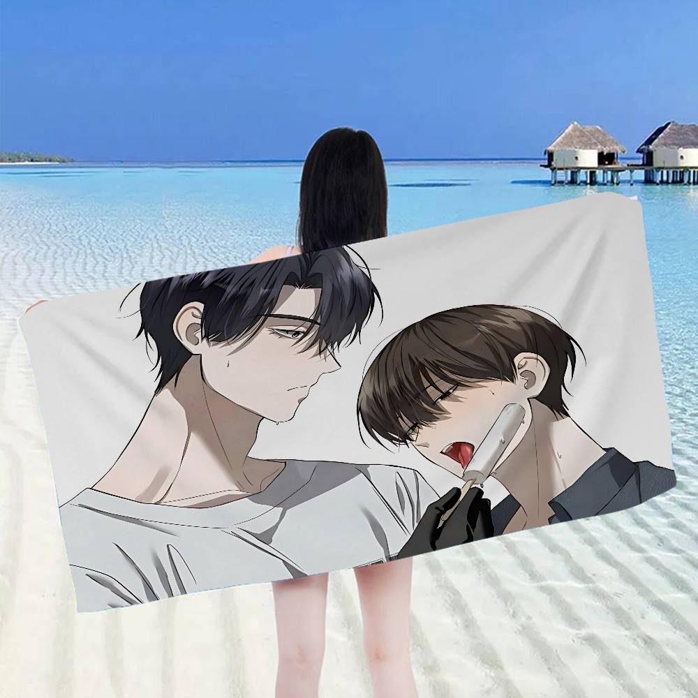 The Hunters Gonna Lay Low Bl Anime Beach Swimming Towel Soft Absorbent Washcloth Children's Gifts for Kids Travel Camping Gym