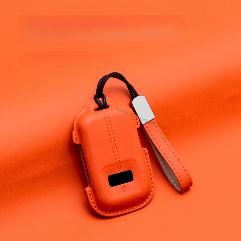 Nappa Leather Car Key Fob Cover For Zeekr 9X 001 Smart Key Case Anti-Scratch Full Protector Auto Key Shell Holder Accessories