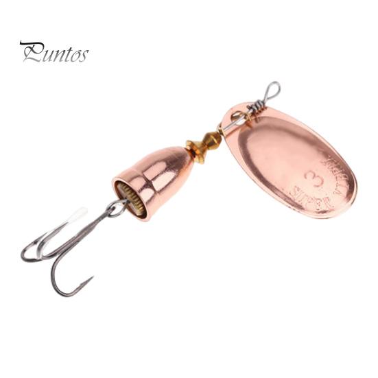 

Рыболовные приманки, жесткая металлическая вращающаяся приманка с крючком и блестками, рыболовные снасти для ловли пресноводного и соленого окуня и форели, аксессуары бронзовый/красный