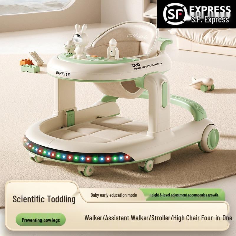 

2024 Anti-Rollover Baby Walker, 6-18 Months, Multifunctional Hand-Push Walking Aid
