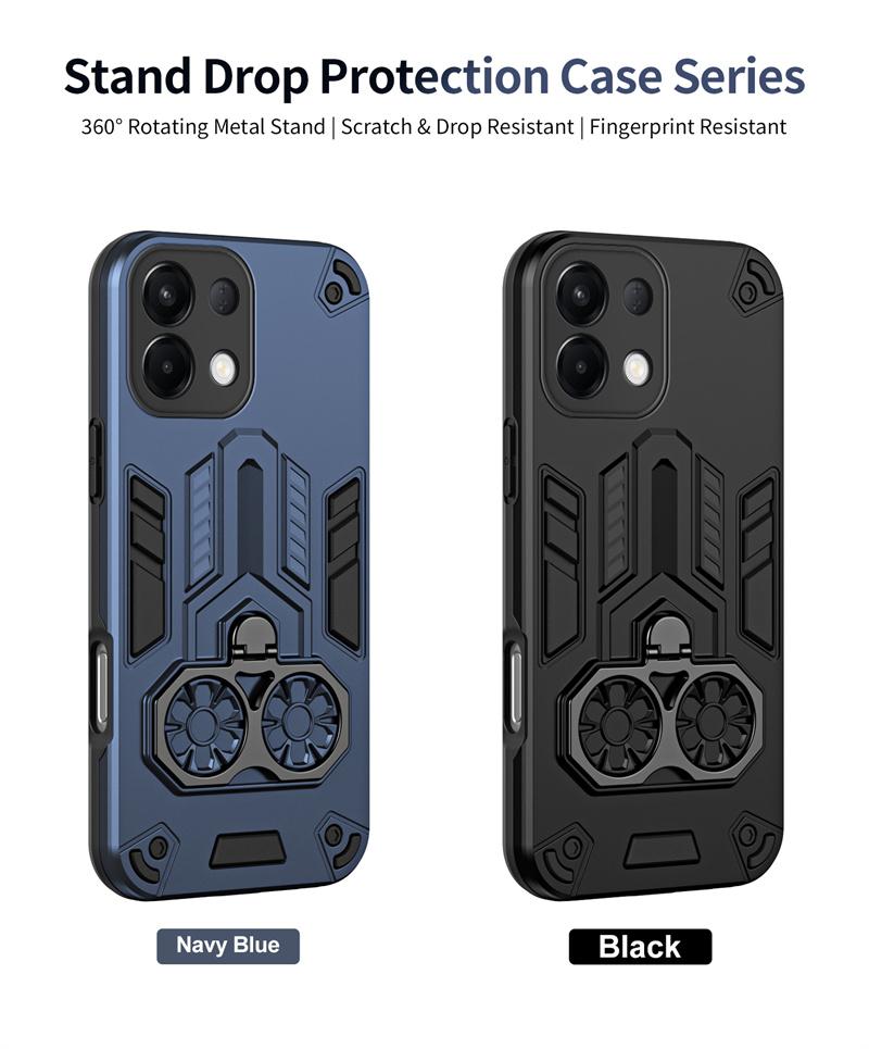 Military Armor Case For OPPO K12S 5G / K13 5G Protective Cover 360° Ring Magnetic Holder Shell Coque Fundas 2 IN 1 Back Cover