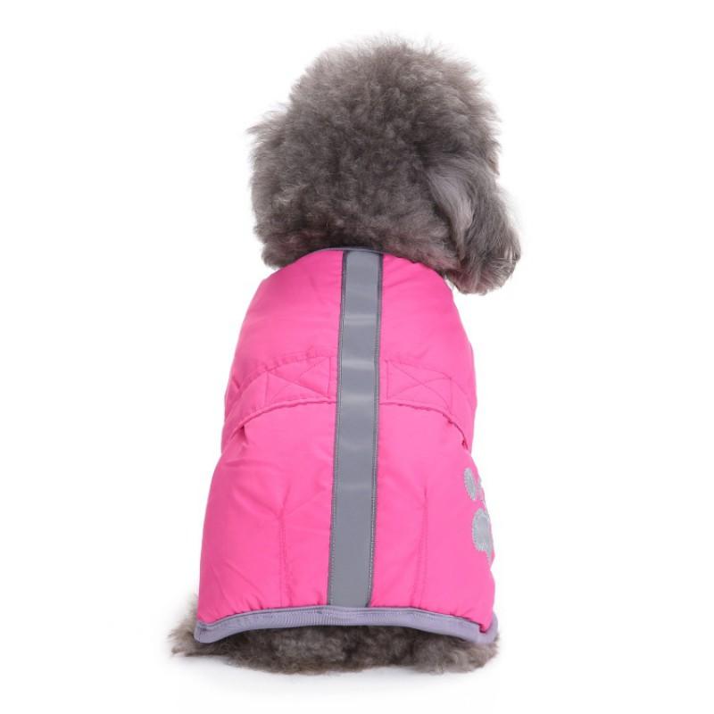 Winter Thickened Reflective Reversible Dog Jacket Pet Cotton Coat Warm Clothing Small Medium Large Dogs