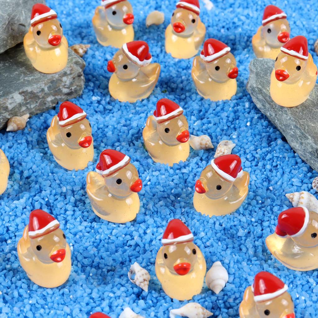 Luminous Christmas Mini Yellow Duck Resin Ornament