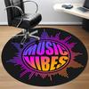 1pc Music Vibes Office Round Rug, Non-slip, Soft and Durable Office Rug for Interior Decoration, Perfect for Office,Decoration Yy260204030