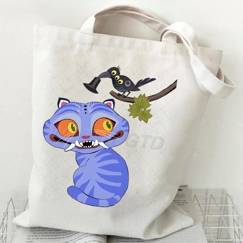 Witch Hunters Peripheral Printing Fashion Shoulder Bag Women's Large Capacity Student Portable Tote Bag Canvas Bag