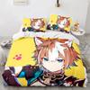 Genshin Impact Bedding Set Game 3d Print Bed Linen Quilt Soft Duvet Cover Sets Home Textile Queen King Size Girl Kids Room Decor