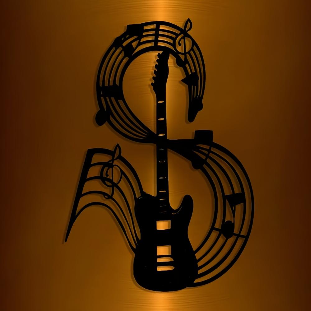 Iron Metal Pipa Wall Art, Musical Staff Decor, Minimalist Design for Living Room Office Kitchen Cafe Home, Christmas Gift