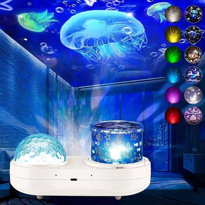 Star Projector 6 OceanWave Patterns Water Light Projector for Bedroom Home Nebula Starry Light Wedding Christmas Decor Lights