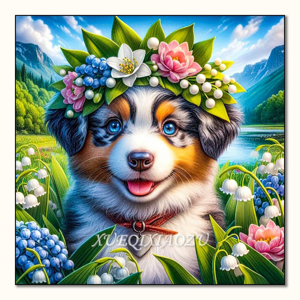 5D Diamond Painting Animal Dog Tiger Cat Cross Stitch Mosaic Kits Home Decoration Wall Stickers DIY Handmade Gift
