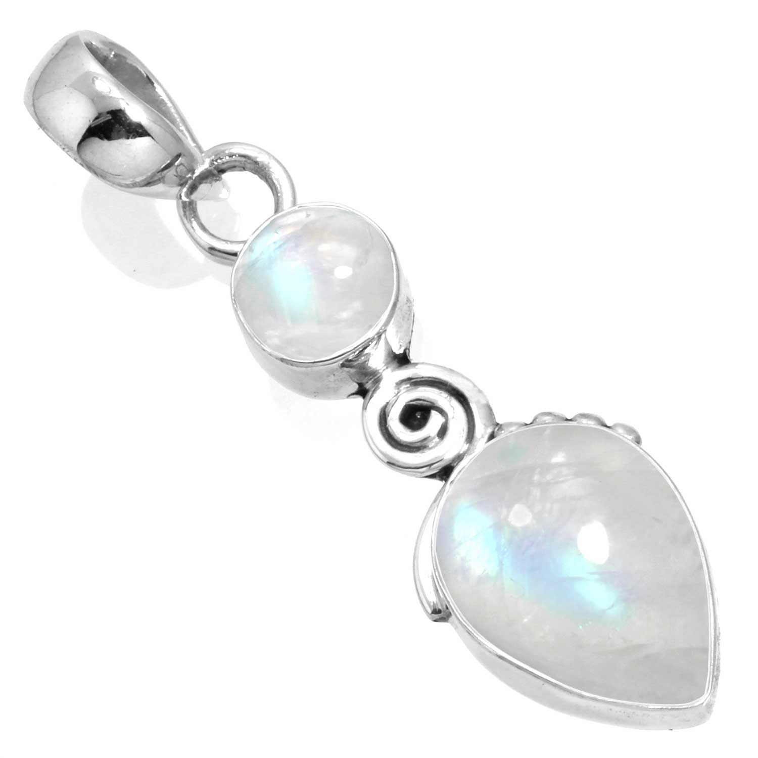 

Подвеска из стерлингового серебра 925 пробы, женская бижутерия ручной работы, подарок на День благодарения, малахит, лунный камень, розовый кварц, красный камень, дымчатый топаз, тигровый глаз, коктейль лунный камень синий