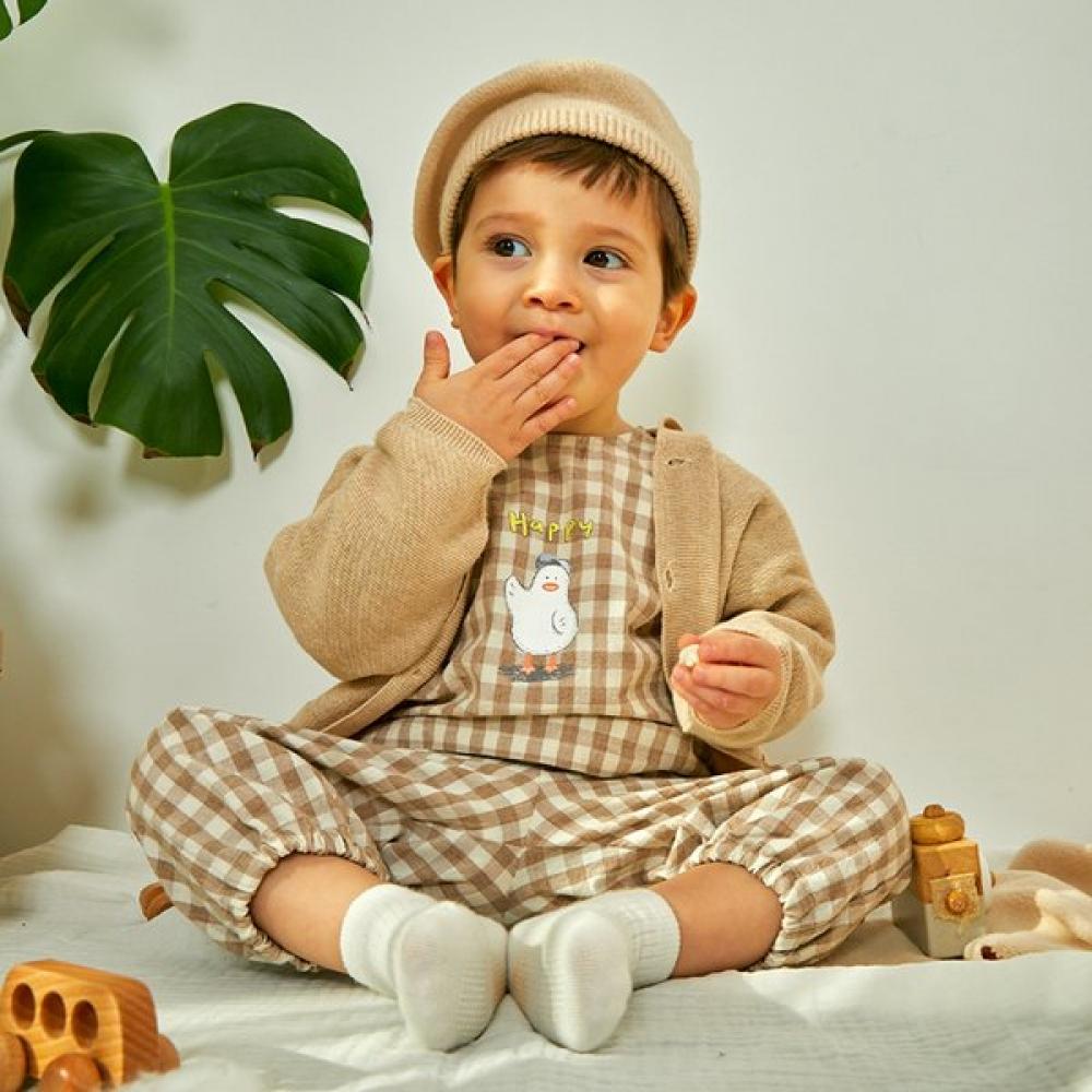 Organicmom Bonbon Check Long Sleeve Set  Mistes04 110