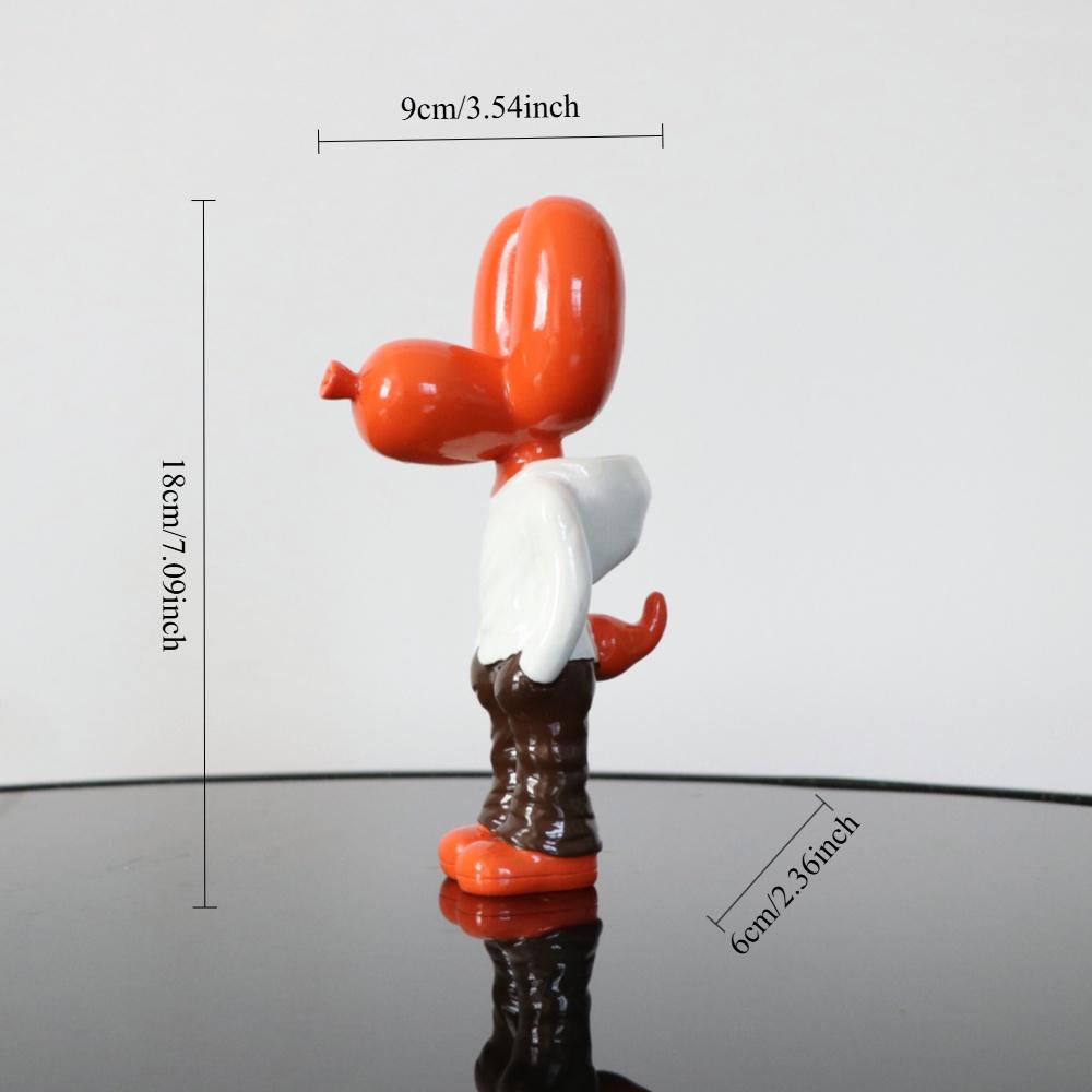 Resin Insert Pocket Balloon Dog Figurines Street Art trend Doll Ornament Fashion Indoor Home Office Desktop TV Cabinet Decor
