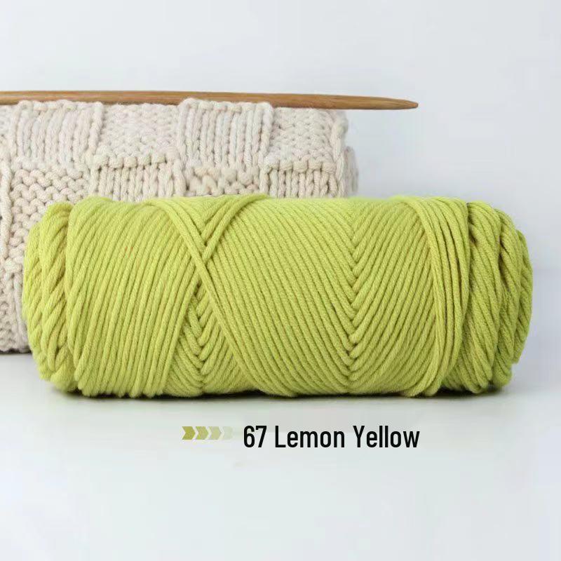 8-Strand Cotton Wool Yarn for Scarf DIY - Thick, Soft Thread with Silk Elements