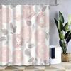 1pc Rose vintage beautiful floral pattern shower curtain, polyester fabric, machine washable, suitable for bathroom decoration