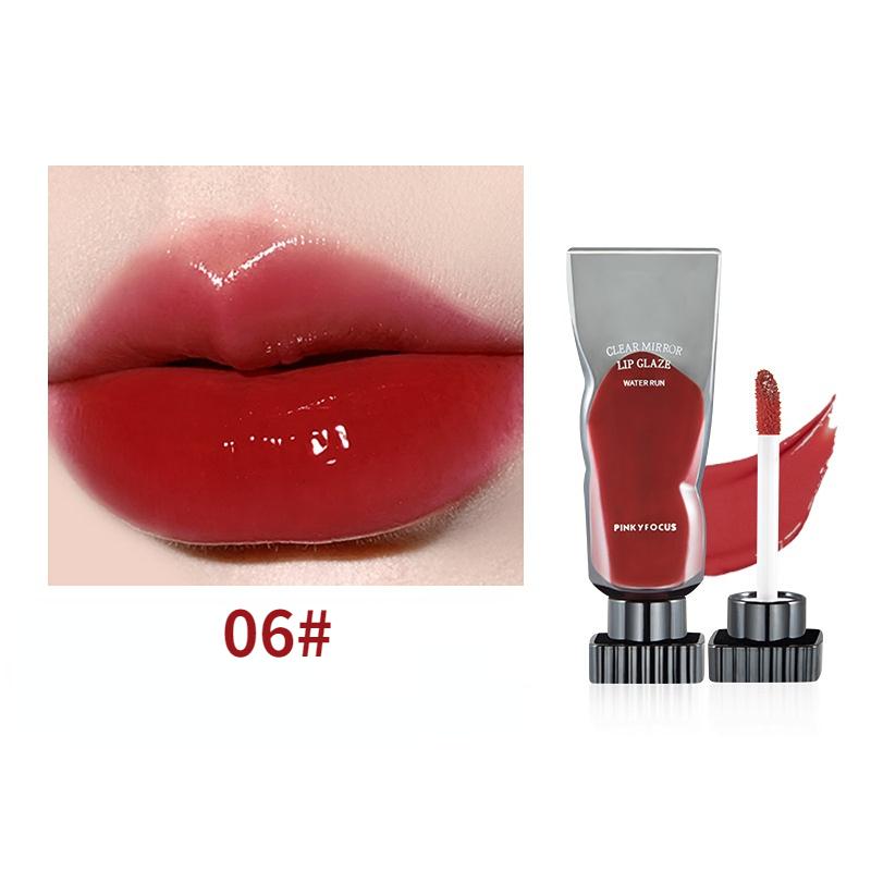 

Желтоватый зеркальный светлый блеск для губ, зеркальная акварельная помада, стойкий антипригарный блеск для губ 06#