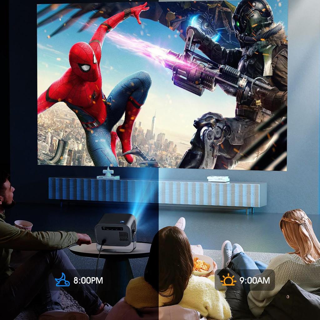 V10 Autofocus 4K Android WIFI Projector with HY300 Gimbal for Home Theater