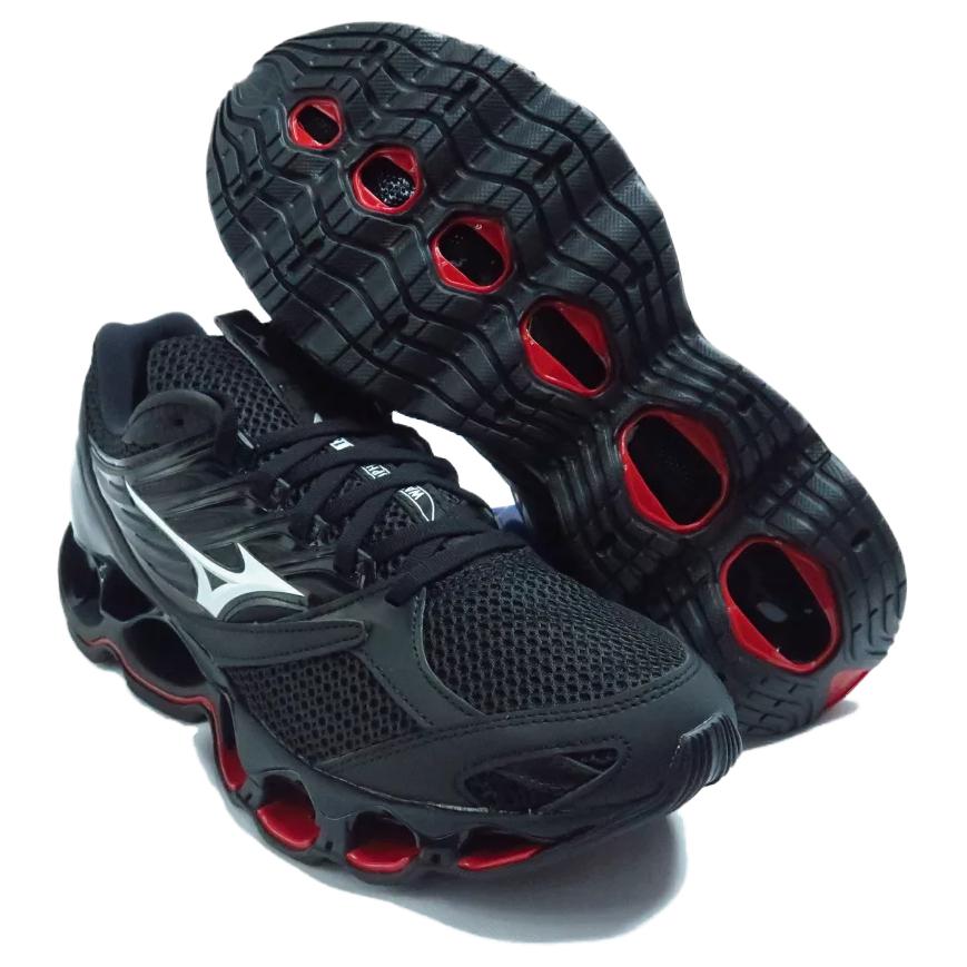 Mizuno Wave Prophecy 13 S Black Red Men Sneakers J1GC244905