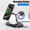 Opansten NEW Magnetic Wireless Charger Stand For iPhone 17 16 15 14 13 12 Pro iWatch 9 8 Airprods 3 In 1  Fast Charging Station