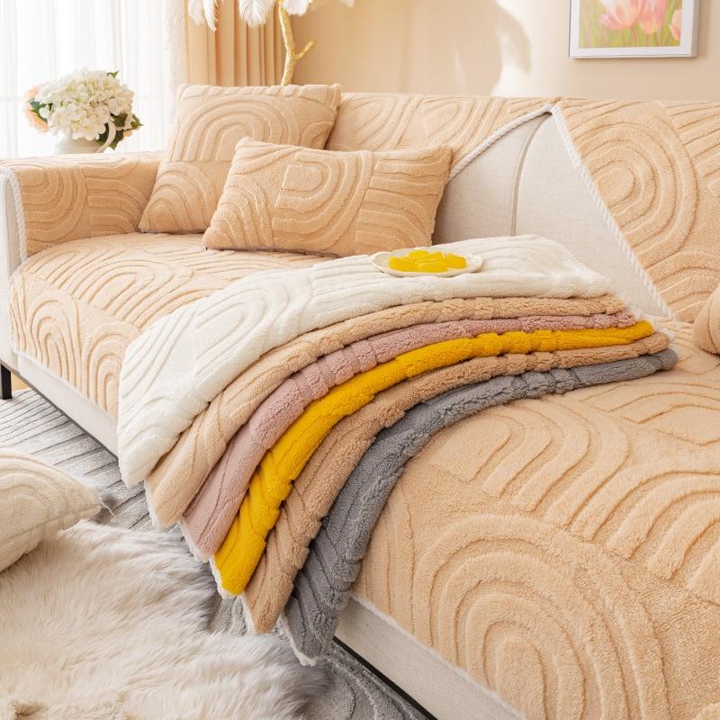 New Embossing Sofa Couch Covers Pets Kid Mat Modern Anti-slip Sofas Towel for Living Room Slipcover Sofa Protector Blanket