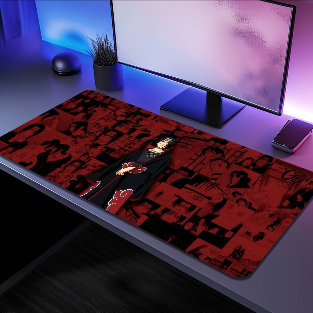Anime NARUTO Uchiha Itachi Mousepad Large Desk Mat Keyboard Ergonomic Office Rubber PC Non-slip Anti-fray Home Custom Game