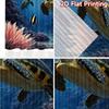 2D FLAT PRINTING 2pcs Curtains (Without Rod) Turtles Swimming Underwater Popular Minimalist Curtains Versatile Polyester Fabric