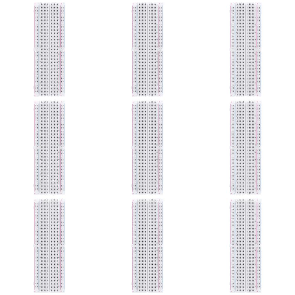10-1PCS MB-102 PCB Bread Board Breadboard 830 Point PCB Board Circuit PCB DIY Kit DIY White/Transparent with Packing