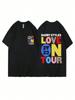 25 New Harry Style Loves Touring Summer Unisex's And Wounisex's 100% Cotton T-Shirt Short Sleeve Y2k Hip Hop Street Casual Fashion