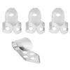 Finger Picks Metal 3Pcs Index Finger 1Pc Thumb Guitar Parts Musical Instrument Accessories(Gold )