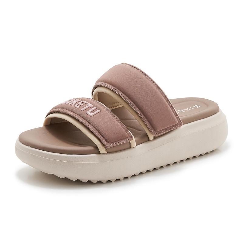 2026 Fashion Brand Summer Shoes Women Sandals Thick Sole Soft Summer Holiday Comfortable Ladies Sandals Non-slip Yellow Black Plus Size 41