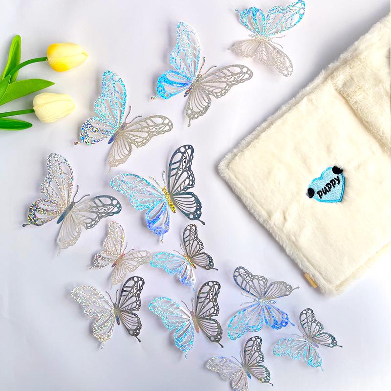 

3D Полые Наклейки для Украшения Окна в виде Бабочек и Реквизит для Фотографий