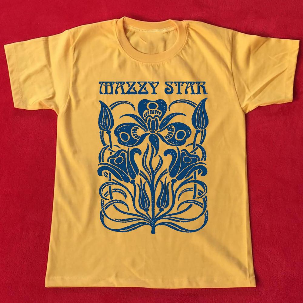 NUOVA Maglietta Unisex Mazzy Star Band Regalo Fan Oro Tutte le Taglie AR431