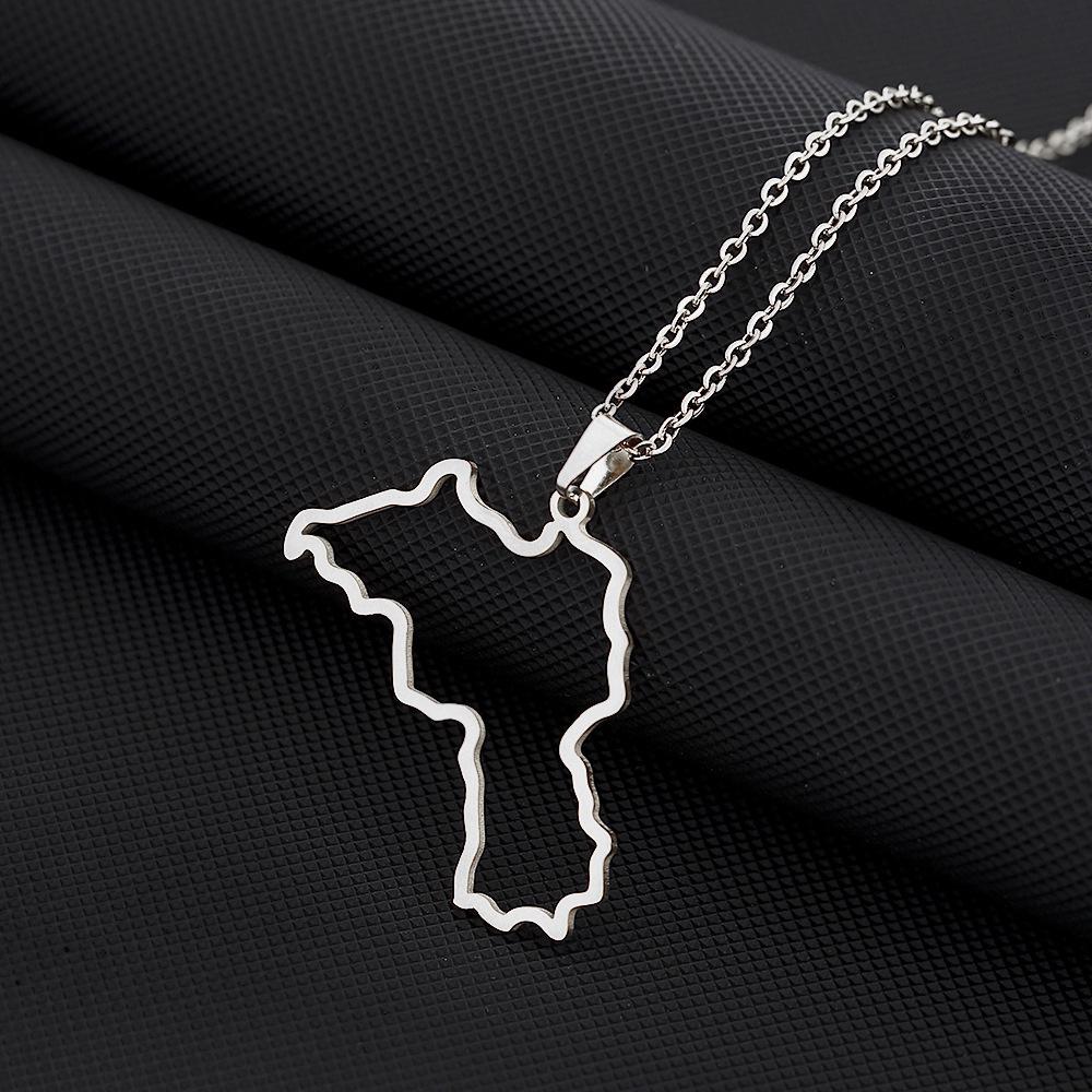 Kurdistan Pendant Necklace: Vintage Drip Oil Design, Stainless Steel for Men and Women