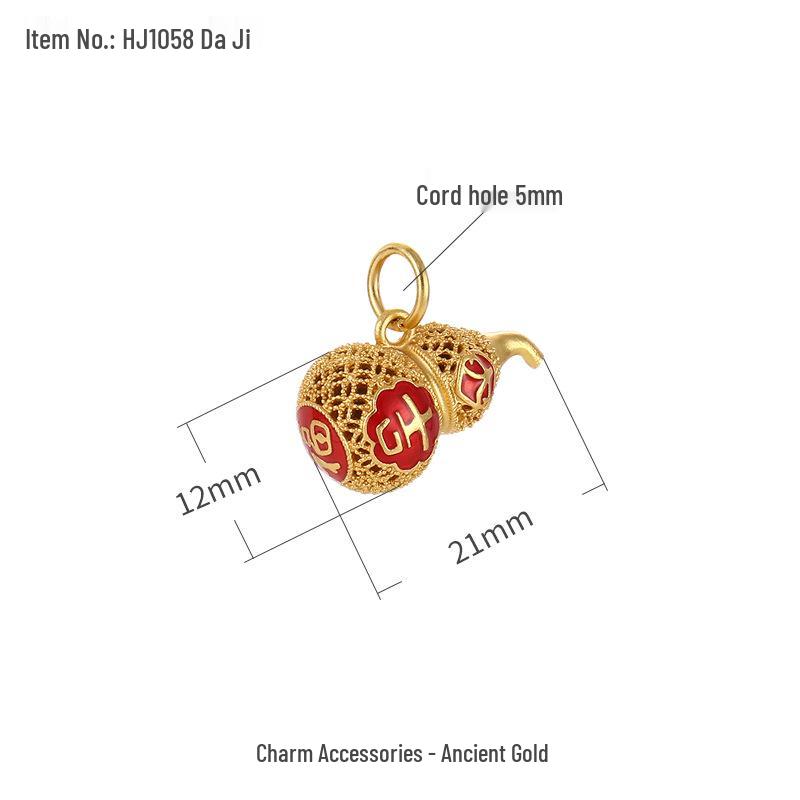 Birth Flower Gourd Bracelet & Necklace: Prosperity & Fortune DIY Bead Accessories