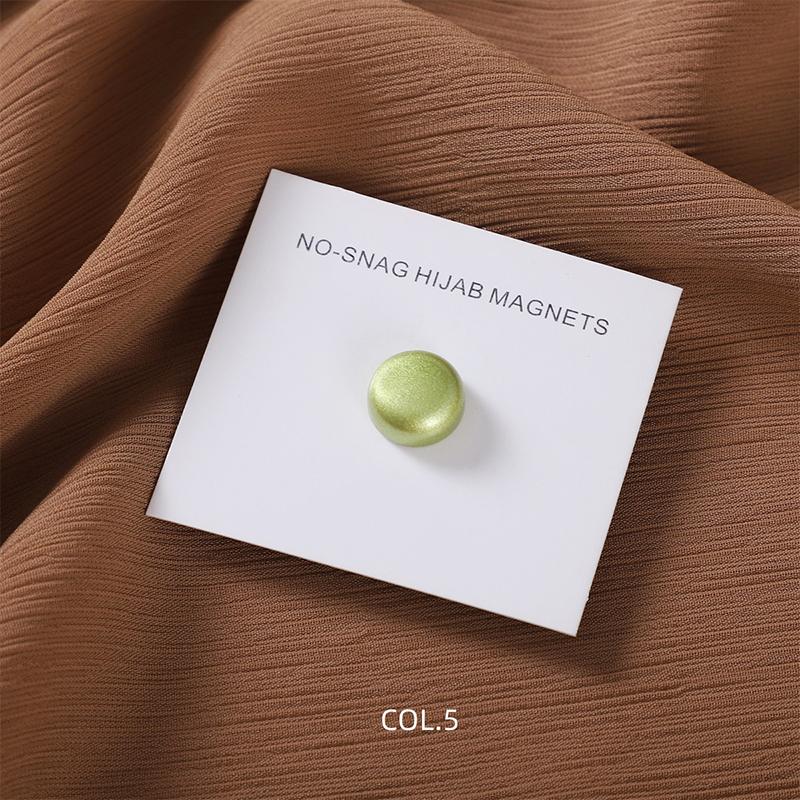 Multi-Color Matte Magnetic Muslim Hijab Pins Ramadan Women Scarf Magnetic Button Buckle Wrap Shawls Brooch Headscarf Accessories