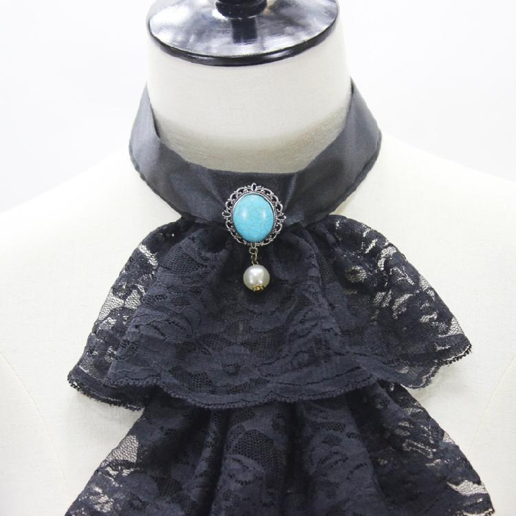 Womens Detachable Ruffled Lace Fake Collar Gothic Victorian Fashion Statement